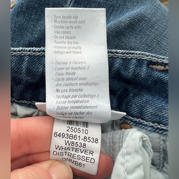 Paige Leenah Wide Leg High-Rise Exposed Button Fly Jeans, Med Blue, 25 - Picture 10 of 10